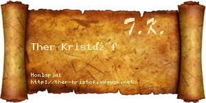 Ther Kristóf névjegykártya
