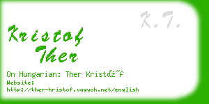 kristof ther business card